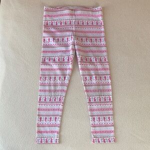 Cynthia Rowley Easter / Spring Pink and White Patterned Girls Leggings